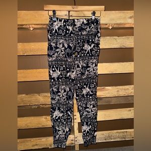 Cotton joggers, cute camel print with drawstring